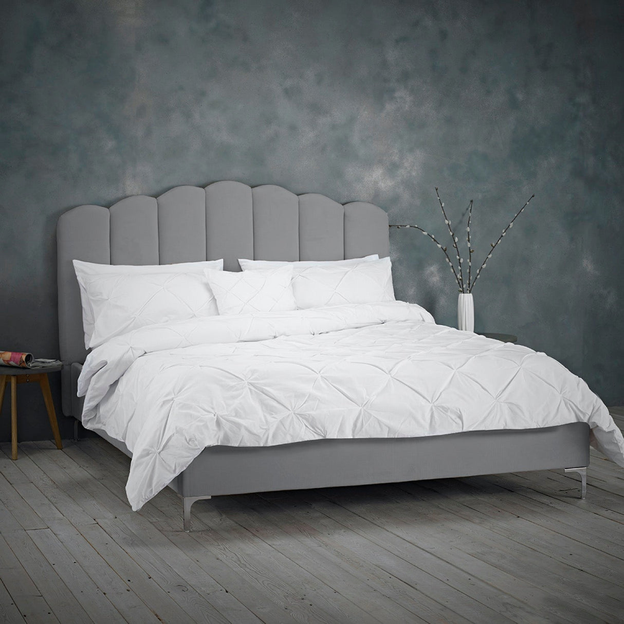 Walker Kingsize Bed Silver