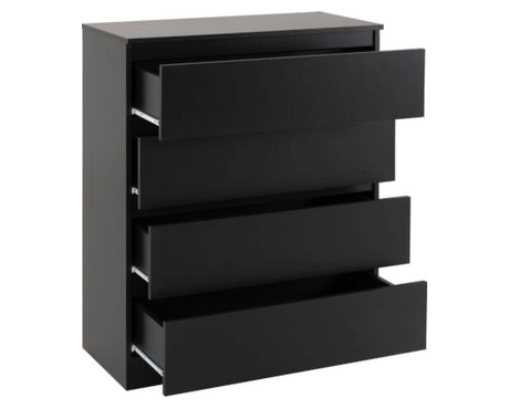 Marcus 4 Drawer Chest - Black