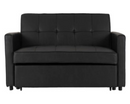 Atlas Sofa Bed - Black Faux Leather