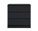 Oakley 3 Drawer Chest- Black