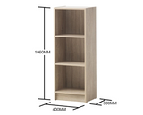 Traditional Medium Narrow Bookcase-Oak