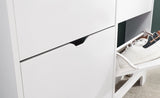Slim 6 Drawer Shoe Cabinet-White