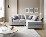 Chevelle Right Hand Facing Corner Sofa - Light Grey