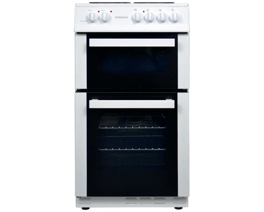 Statesman FUSION50W 50cm Twin Cavity Electric Cooker with Solid Plate Hob