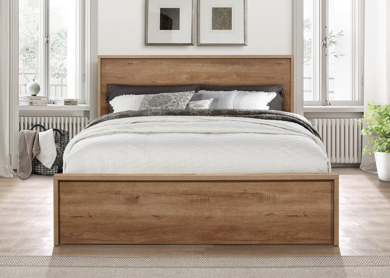 Stockwell Double Bed with Drawers - Oak