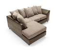 Harley Left Hand Facing Corner Sofa - Brown