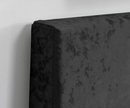 Berlin Small Double Bed - Black Crushed Velvet