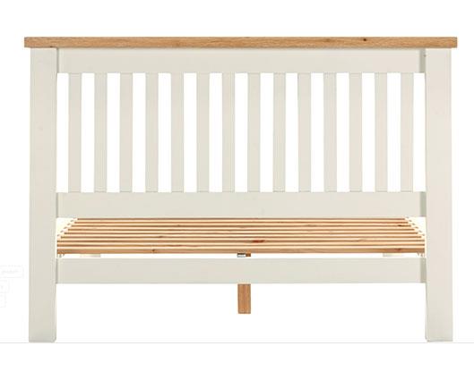 WINDSOR 4'6" LOW END BED - IVORY/OAK