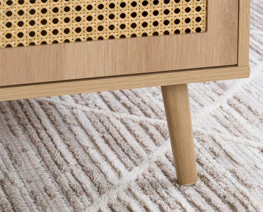 Croxley Rattan Coffee Table - Oak