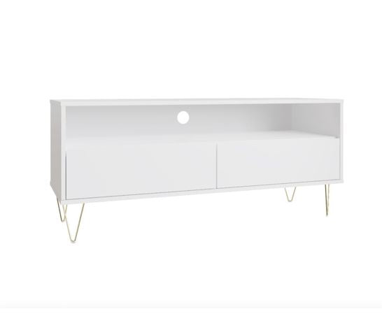 Maeve TV Stand with 2 Drawers- White
