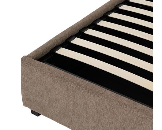 VERONA 4'6" OTTOMAN BED - BROWN FABRIC