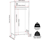 MIAMI 2 DOOR WARDROBE - OAK EFFECT/BLACK