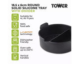Round Solid Silicone Tray with Divider