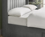 Leila Dual Storage Door Bed Steel Grey - King