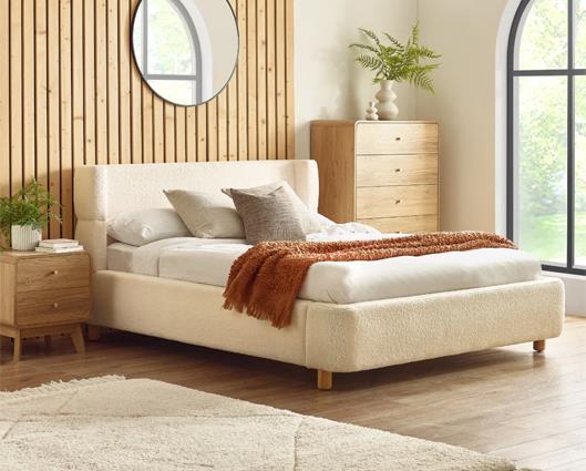Oberon Boucle Bed Cream - King