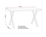 BUXTON DINING BENCH SET - LIGHT OAK EFFECT/BLACK