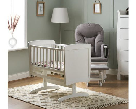 Gliding Crib and Mattress - White