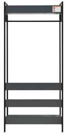 Alva Open Wardrobe 4 Shelves - Dark Grey