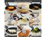 Townhouse 14 Piece Pan and Tool Set - Cream