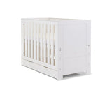 Nika Mini Cot Bed & Underdrawer - White Wash