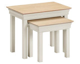 BORDEAUX NEST OF 2 TABLES - IVORY/OAK