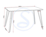 MARLOW & SHELDON DINING SET (X4 CHAIRS) - BLACK MARBLE/IVORY BOUCLE FABRIC