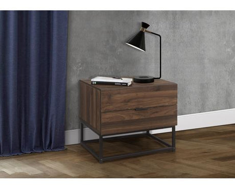 Hermione 2 Drawer Bedside - Walnut