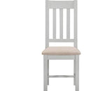 WINDSOR SLATTED DINING CHAIR (X2 PER BOX) - PEBBLE GREY/OAT FABRIC