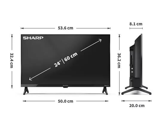 SHARP 1T-C24HD2725KB Roku TV 24" Smart HD Ready HDR LED TV