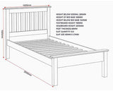 MONACO 3' LOW END BED - DARK GREY/OAK EFFECT