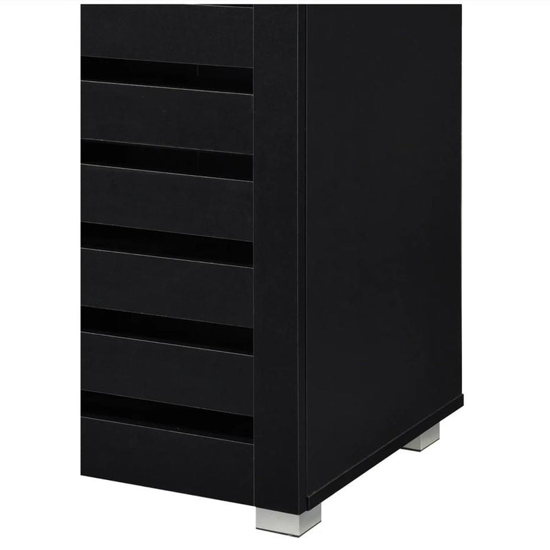Euston 3 Door Shoe Cabinet - Black