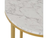 DALLAS SIDE TABLE - MARBLE/GOLD EFFECT