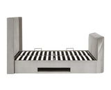 Clara Side Lift Ottoman TV Bed Light Grey - King