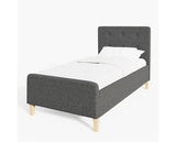 Ashbrook Single Ottoman-Dark Grey