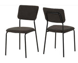MARLOW & SHELDON DINING SET (X4 CHAIRS) - WHITE MARBLE/GREY BOUCLE FABRIC