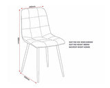 FENTON DINING CHAIR (X2 PER BOX) - DARK GREY SUEDE FABRIC