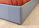 Single End Lift Ottoman Bed-Grey PU