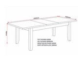 WINDSOR LARGE EXTENDING DINING TABLE - IVORY/OAK