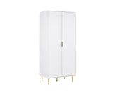 Zara 2 Door Fluted Wardrobe - White