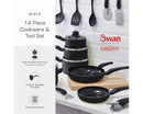 Townhouse 14 Piece Pan and Tool Set - Black