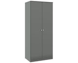 DENVER 2 DOOR WARDROBE - GREY GLOSS