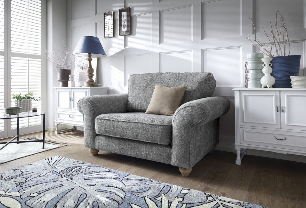 Iris Love Seat - Steel Grey
