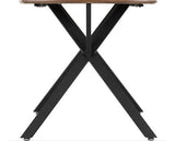 ATHENS RECT & AVERY DINING SET (X4 CHAIRS) - MEDIUM OAK EFFECT/SAPPHIRE BLUE VELVET