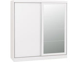 NEVADA 2 DOOR SLIDER WARDROBE - WHITE GLOSS