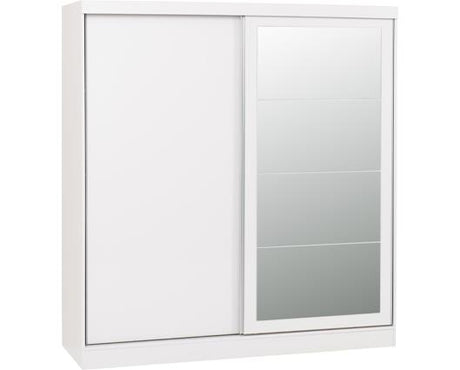 NEVADA 2 DOOR SLIDER WARDROBE - WHITE GLOSS