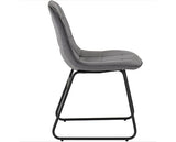 ATHENS RECT & LUKAS DINING SET (X4 CHAIRS) - MEDIUM OAK EFFECT/GREY VELVET