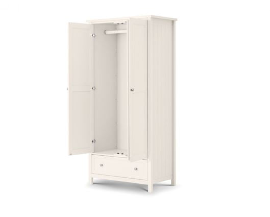 Acadia 2 Door Combination Wardrobe - Surf White