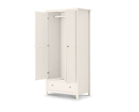 Acadia 2 Door Combination Wardrobe - Surf White