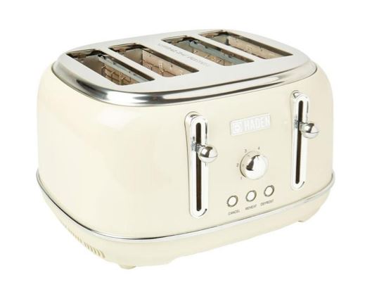 Haden Highclere 4 Slice Toaster Cream