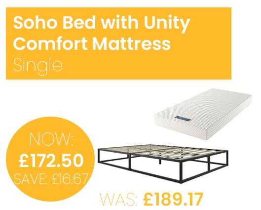 Soho Bed with Unity Comfort Mattress - Single